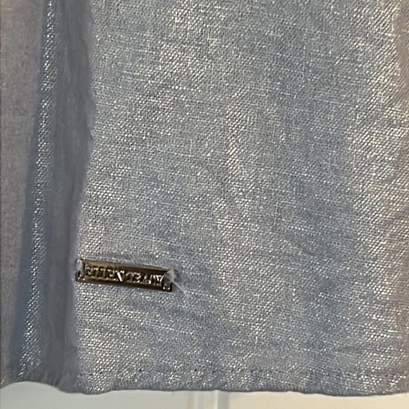 New Ellen Tracy Linen Blend boho Top Small - Picture 3 of 8